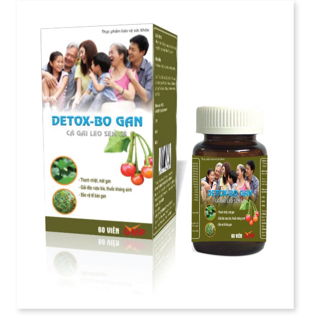 Detox bổ gan cà gai leo sen lá bổ gan, giải độc ,mát gan, tăng cường chức năng gan lọ 60 viên | Thế Giới Skin Care