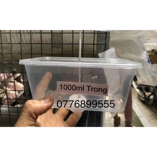 50 cái hộp CN nhựa microwave đen trong