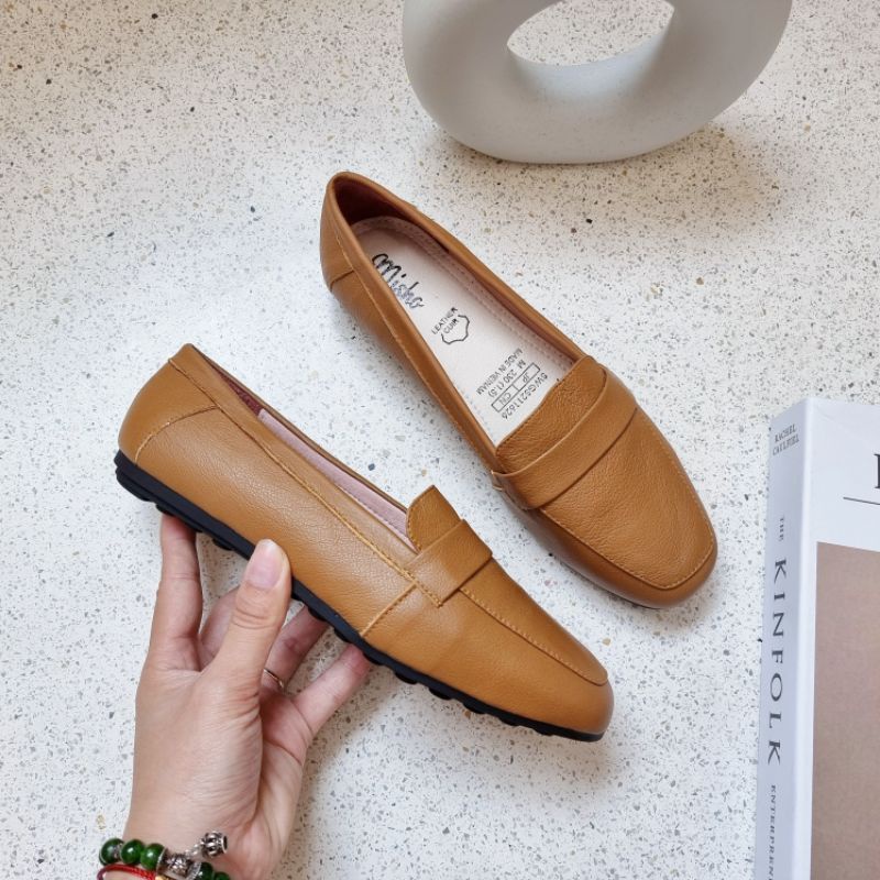 Giày mọi đế bằng da thật 1060