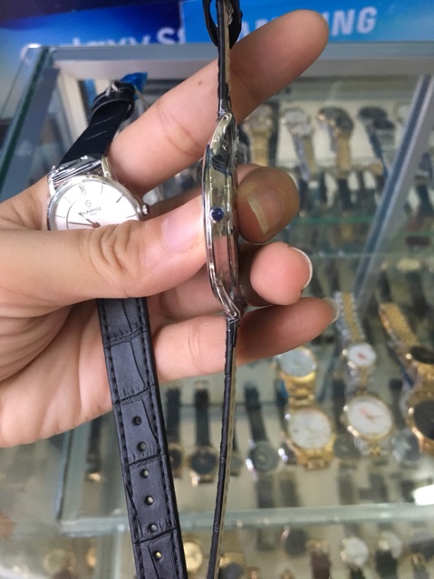 Đồng hồ nam sunrise dây da- kính sapphire- siêu mỏng