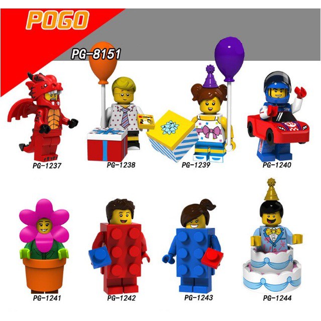 Minifigures Các Nhân Vật Fire Dragon Balloon boy Balloon girl Racing man Flowerpot girl PG1237 PG1238 PG1239 PG1240