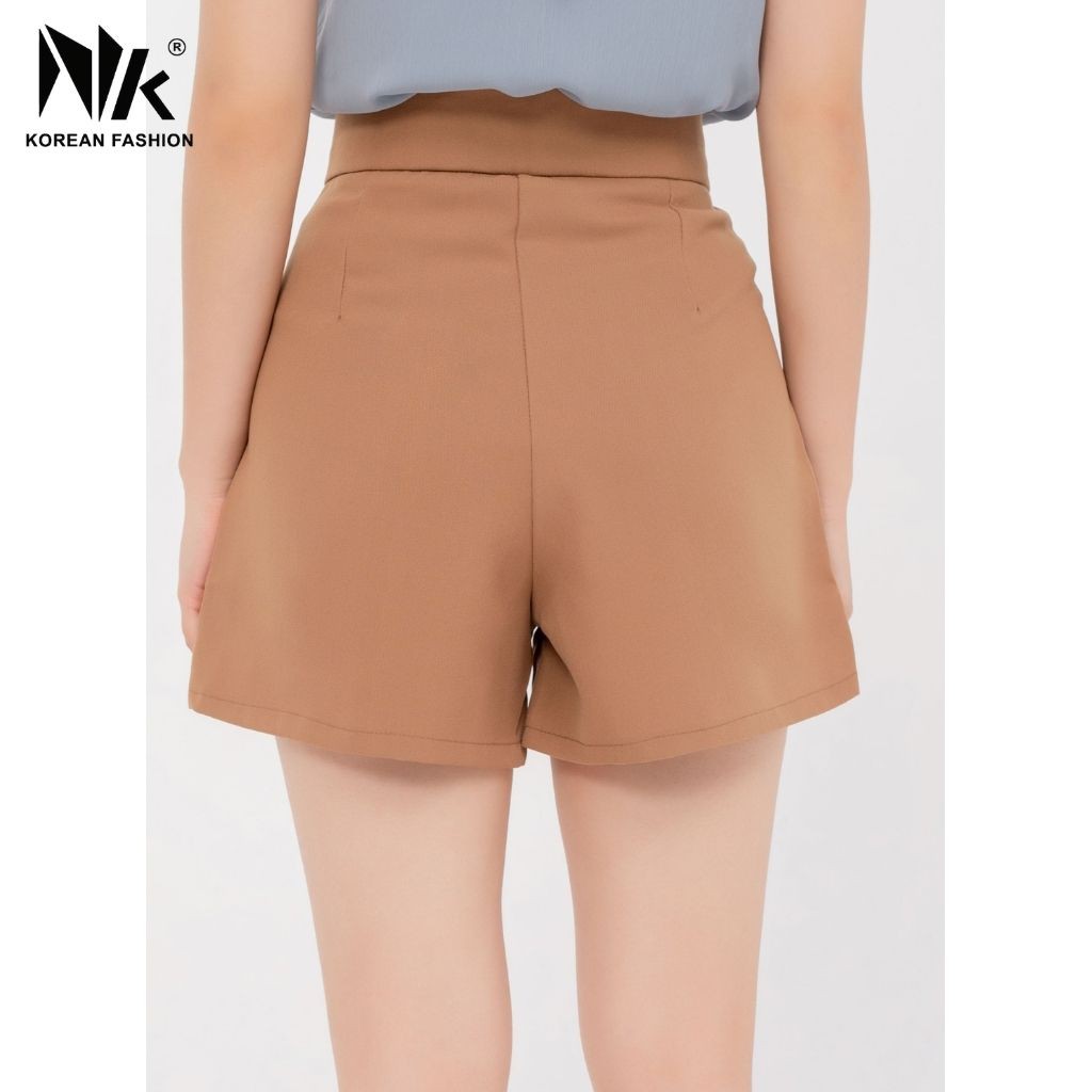Quần Sooc Thiết Kế Nữ NK FASHION Có Đai Cạp Kèm Cúc Kiểu, Chất Liệu Cao Cấp Chống Nhăn Xù NKFQU2106001