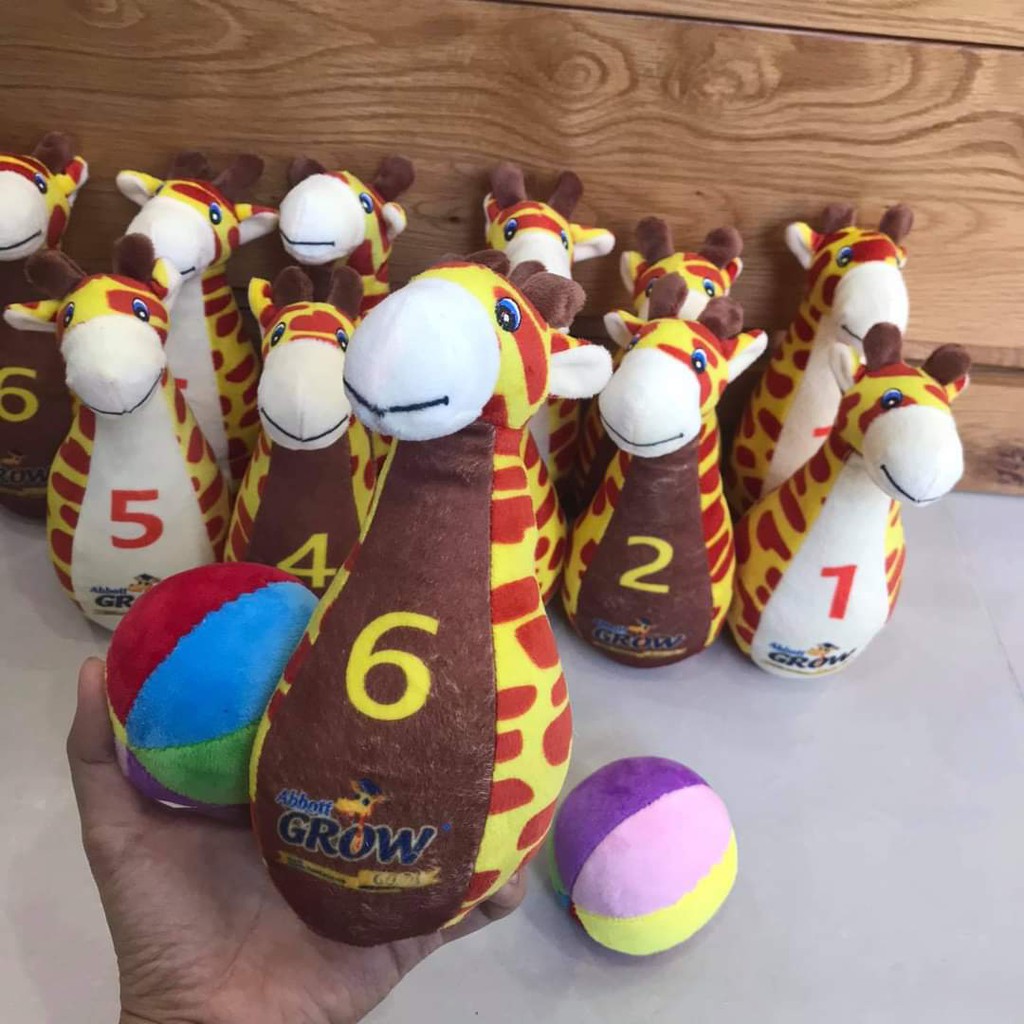 BỘ BOWLING HƯƠU BÔNG 12KY QUÀ TẶNG TỪ SỮA GROW