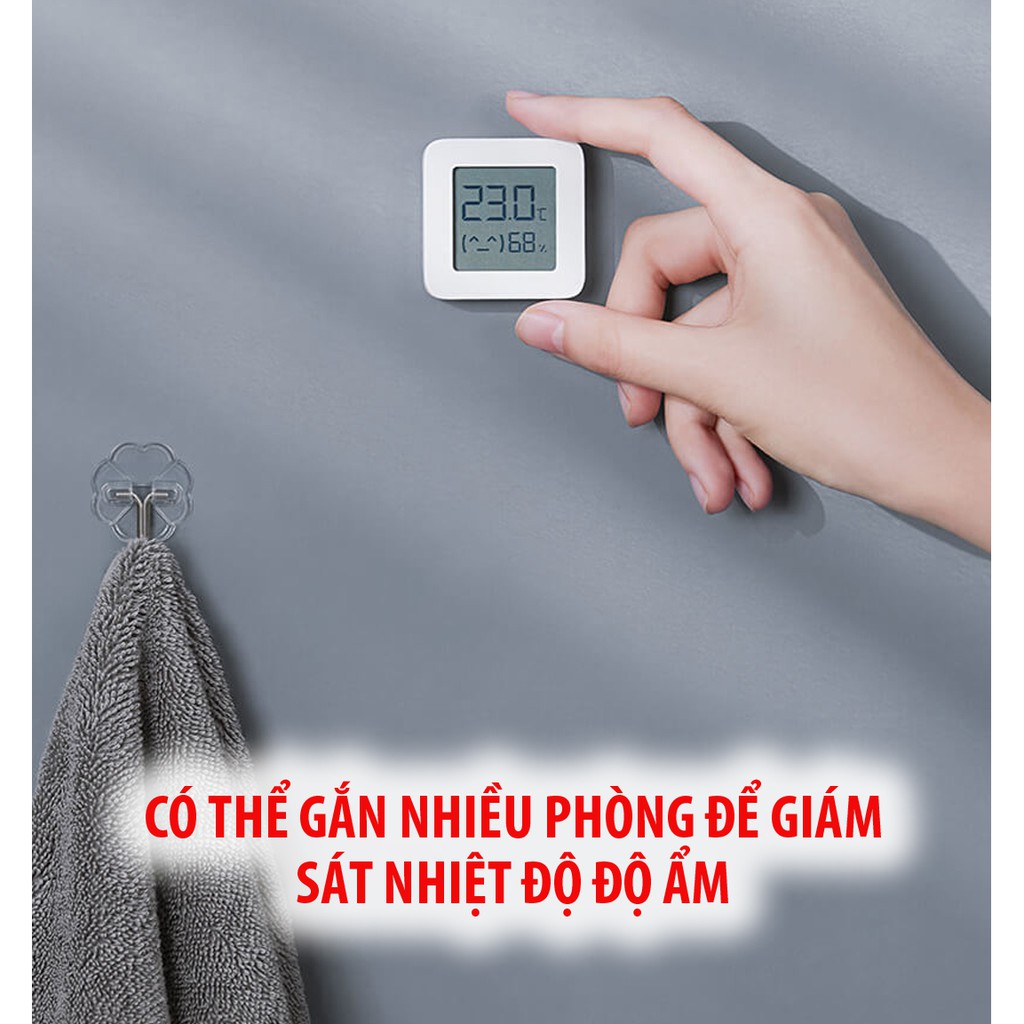 ✅ Nhiệt ẩm kế Xiaomi gen 2, nhiệt kế điện tử xiaomi, kết nối với điện thoại, điều khiển các thiết bị thông minh