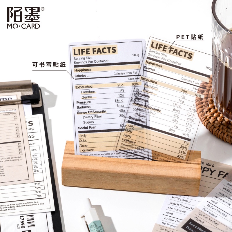 Set 30 Sticker PET Dán Trang Trí Sổ Tay DIY Phong Cách Ins Hàn Quốc