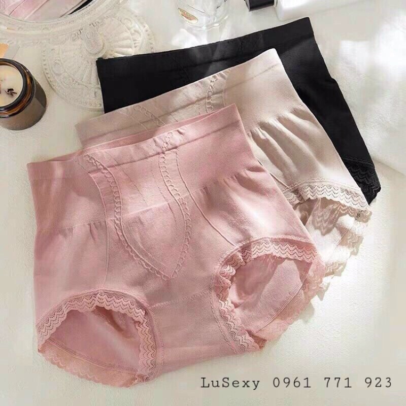 QUẦN LÓT SIẾT EO NÂNG MÔNG CẠP CAO cotton kháng khẩn - Quần lót gen bụng mặc váy áo dài màu da đen | BigBuy360 - bigbuy360.vn