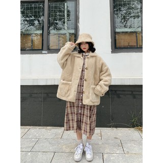 ÁO KHOÁC LÔNG BE CỔ BẺ US