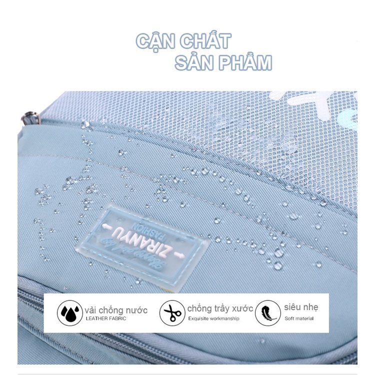 Balo nữ đi học đựng laptop 15.6inch màu pastel thời trang ulzzang hàn quốc vải cao cấp chống nước 9371