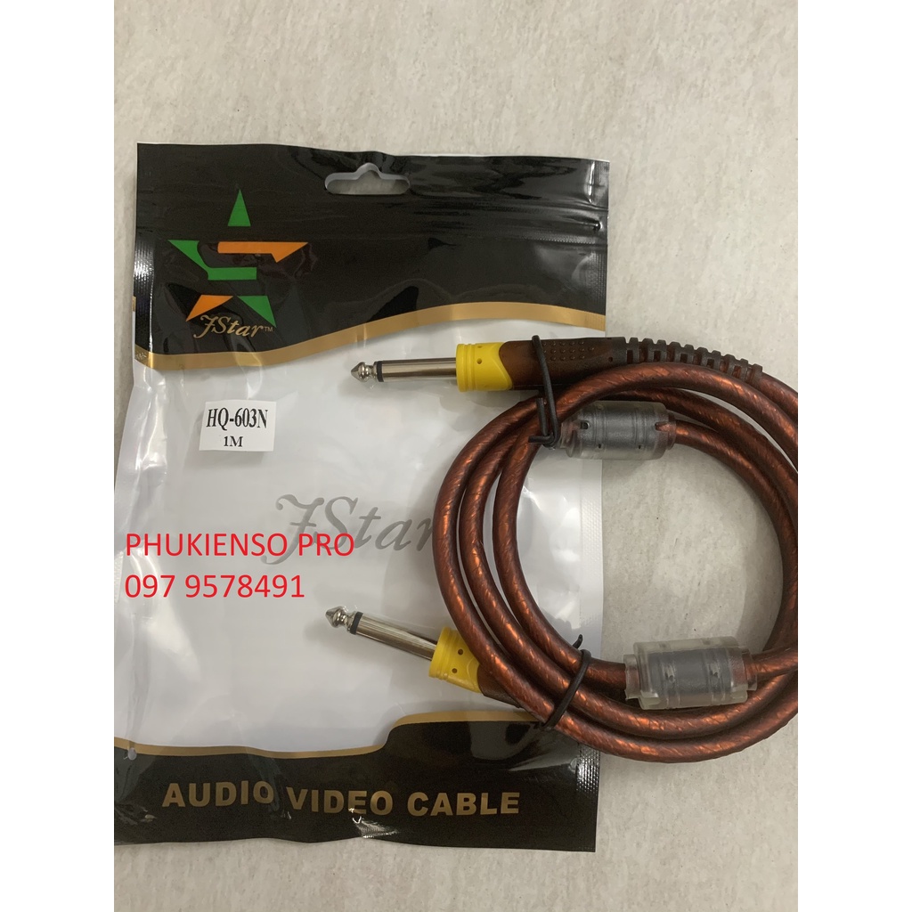 DÂY 2 ĐẦU 6 LY ĐỰC ZIN CHỐNG NHIỄU DÀI 1M  3M VÀ 5M