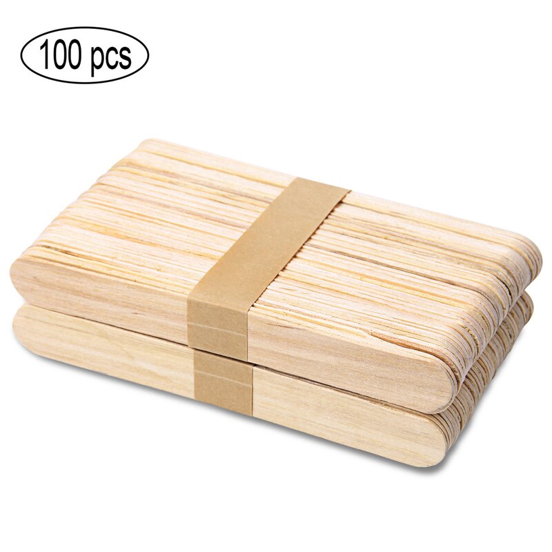 Set 50 que gỗ tẩy lông chất liệu gỗ dùng 1 lần tiện lợi
