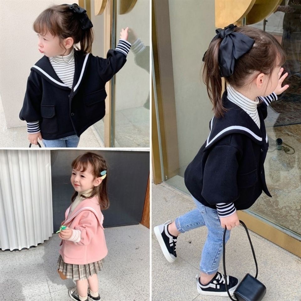 Áo Khoác Cardigan Tay Dài Phong Cách Hàn Quốc Thời Trang Mùa Thu Mẫu 2021 Cho Bé Gái