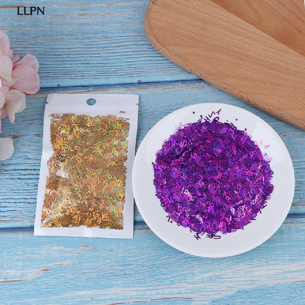 [LLPN] Hộp Kim Tuyến Lấp Lánh Hình Chữ Cái Trang Trí Móng Nghệ Thuật Hỗn Hợp