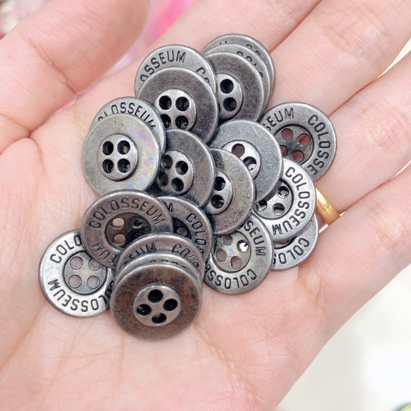 20 nút ( cúc ) áo kim loại 15mm