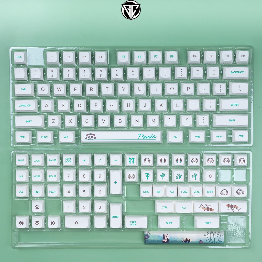Keycap PANDA 134 nút bàn phím cơ Thick PBT dày 1.5MM XDA cao 9.5MM