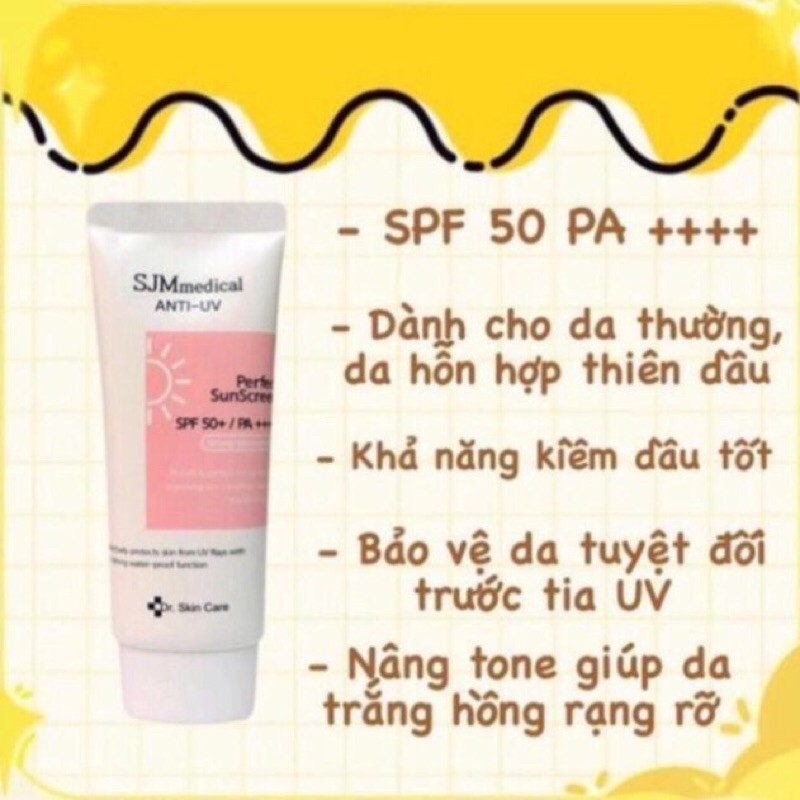 Kem chống nắng HÀN QUỐC SJM Medical Anti UV SPF 50+ 60gr