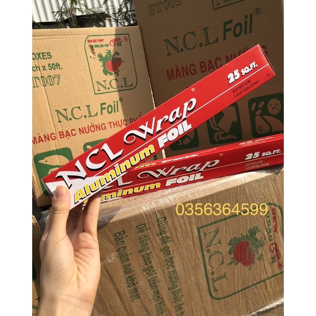 Màng bạc nướng thực phẩm hộp nhỏ tiện lợi cỡ 30cmx7.62m
