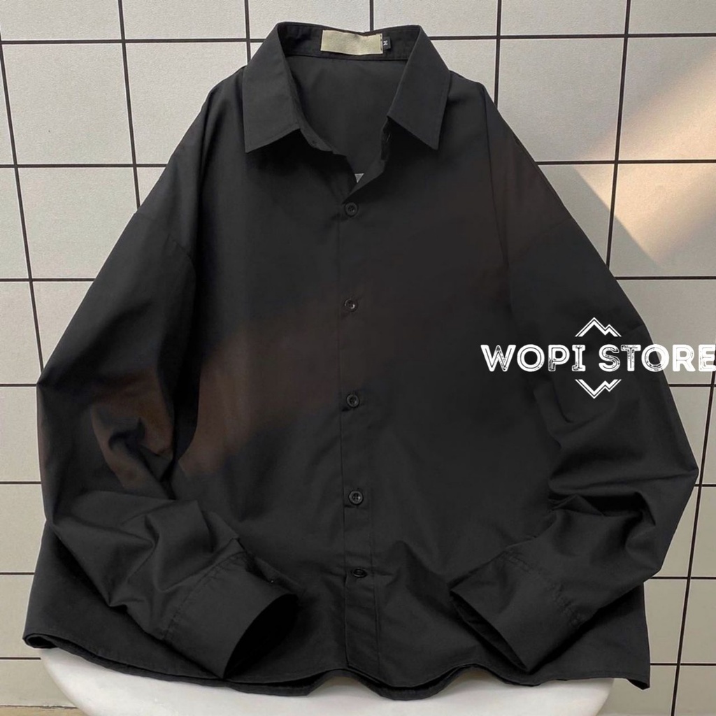Áo Sơ Mi Đen Nam Nữ Unisex