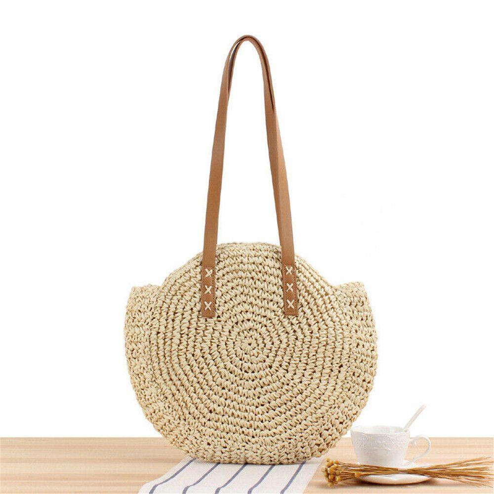 KENT1 Túi Xách Đan Lát Phong Cách Bohemian Thời Trang Cho Nữ