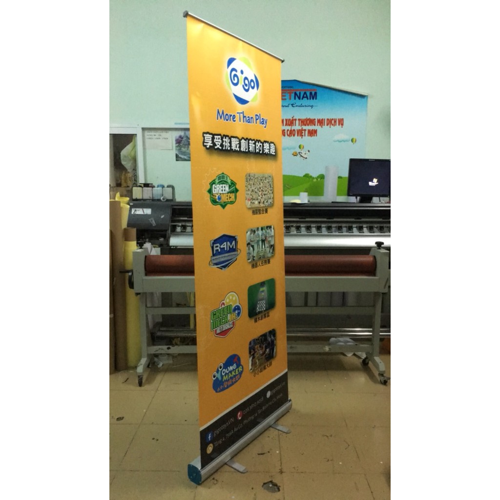 Khung Standee cuốn banner nhôm loại thường 60x160cm