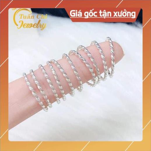 Nhẫn Bạc Nữ 🍁BIG SALE🍁 Nhẫn Nữ Bạc Ta Cao Cấp Kiểu Xoắn Cách Điệu  FREE SHIP TOAN QUOC