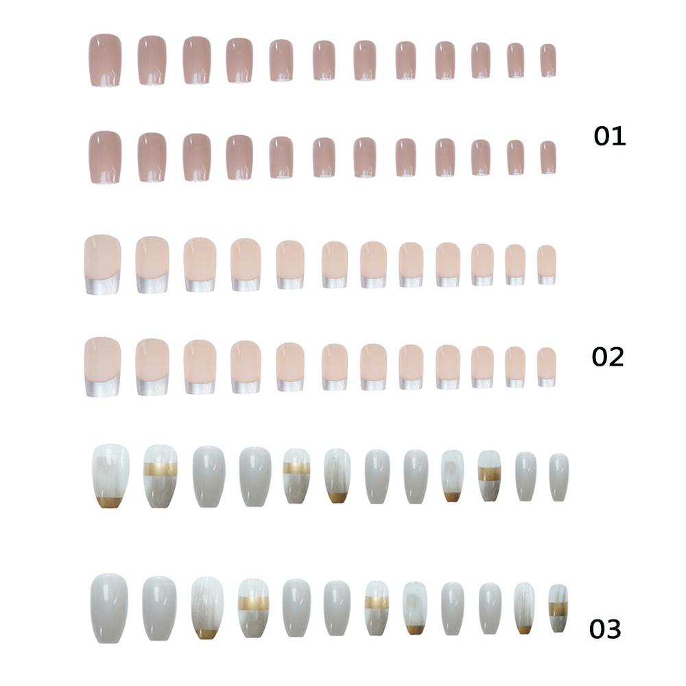 Bộ 24 Móng Tay Giả Che Phủ Toàn Diện Phong Cách Pháp