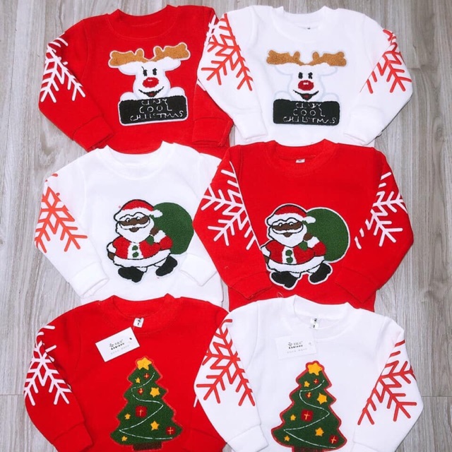 Áo noel nỉ bông cho bé