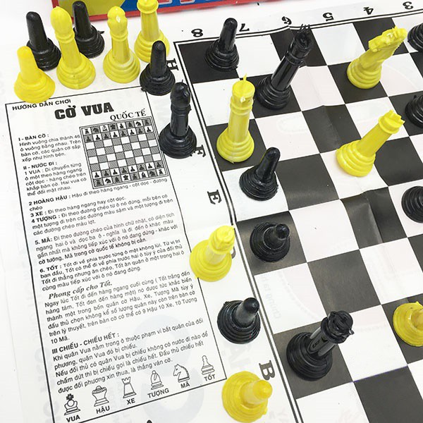 Bộ Cờ Vua Quốc Tế Hộp Giấy Đủ 32 Quân Cờ