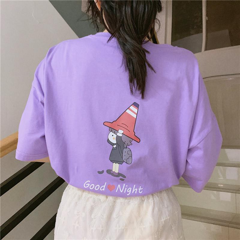 Áo thun nam nữ freesize CNV146 kiểu dáng tay lỡ form rộng thời thượng mẫu GOOD NIGHT A018 | BigBuy360 - bigbuy360.vn