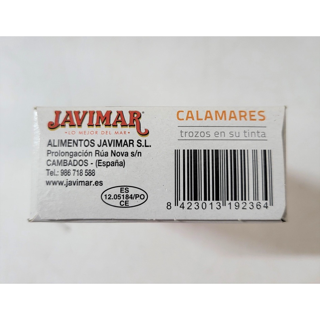 [Hộp 115g] MỰC CẮT MIẾNG XỐT MỰC ĐEN [Spain] JAVIMAR Squid Sliced With Squid Ink Sauce (tgc)