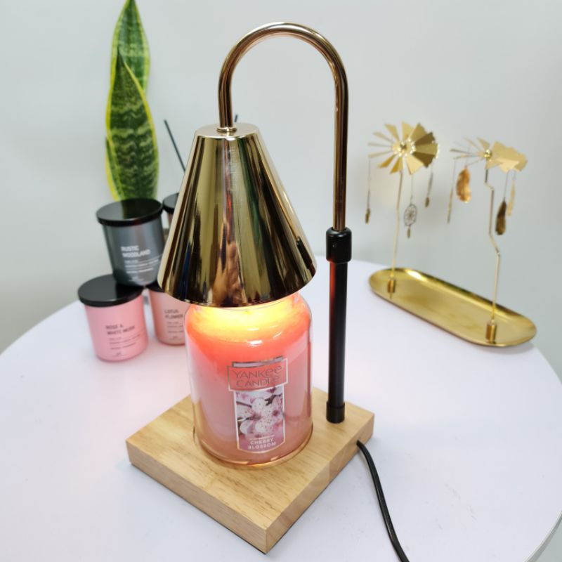 Đèn đốt nến thơm - Phụ kiện nến thơm BBW, Yankee, Candle Cup - Đế gỗ chỉnh cao thấp