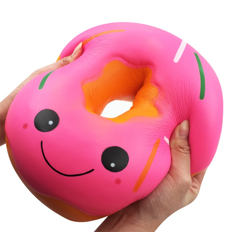 [ĐẠI KHỔNG LỒ] Squishy Bánh Kem Donus Donut Tròn Màu Hồng Cảm Xúc Đại Khổng Lồ Chính Hãng