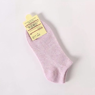 Tất nữ Cotton cổ ngắn basic *