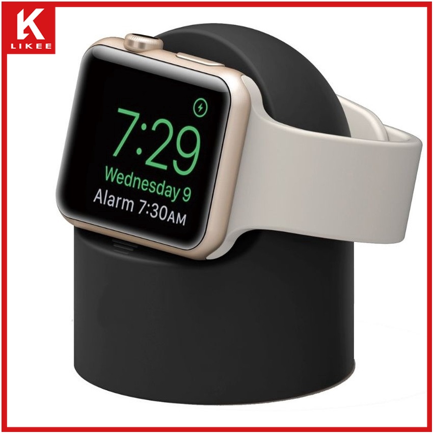 Đế Sạc Bằng Silicon Cho Đồng Hồ Thông Minh Apple Watch Series 7 6 SE 5 4 3 2 1 iwatch 44mm 42mm 40mm 38mm