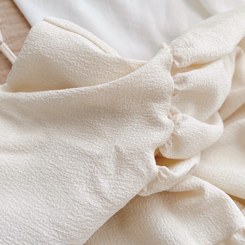 [Mã WAMT1505 giảm 10K đơn 0K] Đầm babydoll nữ 2 dây dáng dài xòe màu kem D22 | BigBuy360 - bigbuy360.vn