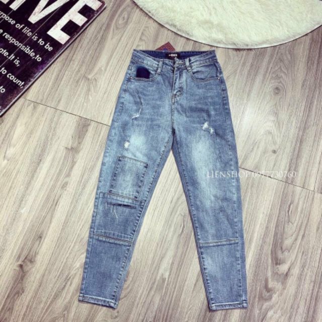 Quần jean xanh bạc wash nhẹ cho nữ1 mở | BigBuy360 - bigbuy360.vn