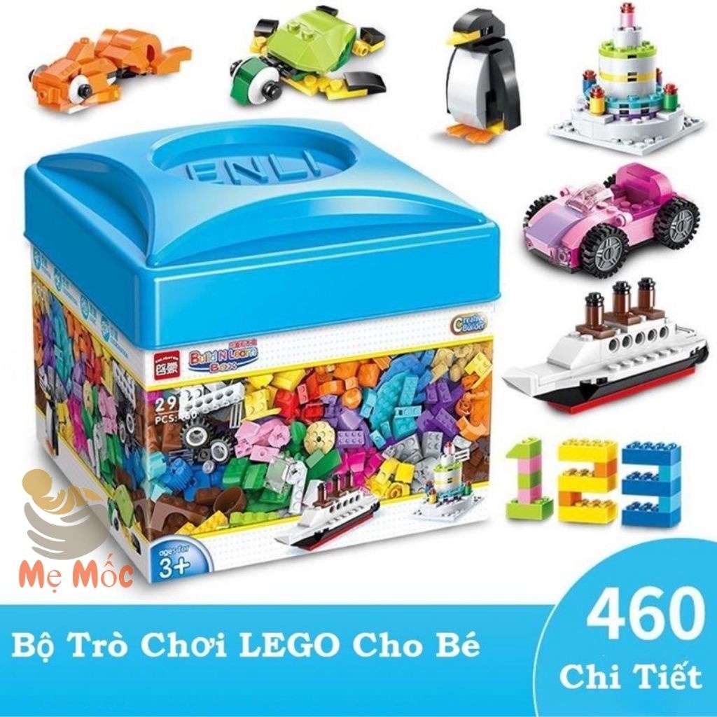 Lego 460 Chi Tiết Lắp Ghép Đồ Chơi Lắp Ráp Ghép Hình Thông Minh Cho Bé Thỏa Sức Sáng Tạo, Mẹ Mốc Shop ,LG460