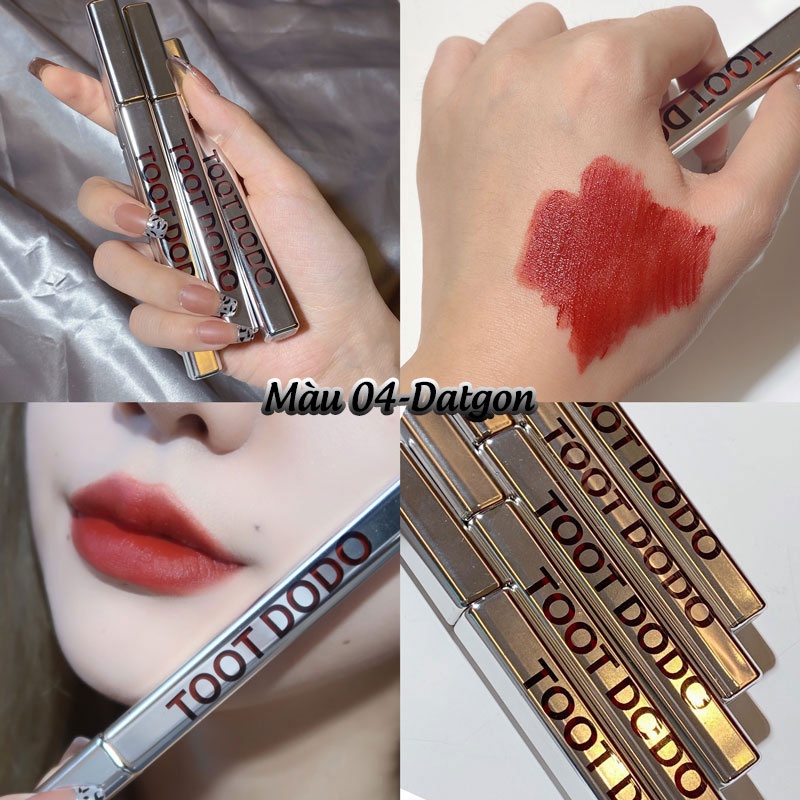 Son Kem Vỏ Bạc TOOT DODO, Son Nội Địa Trung Vỏ Đỏ 5 Màu Hot Trend Mịn Lì Mọng Môi