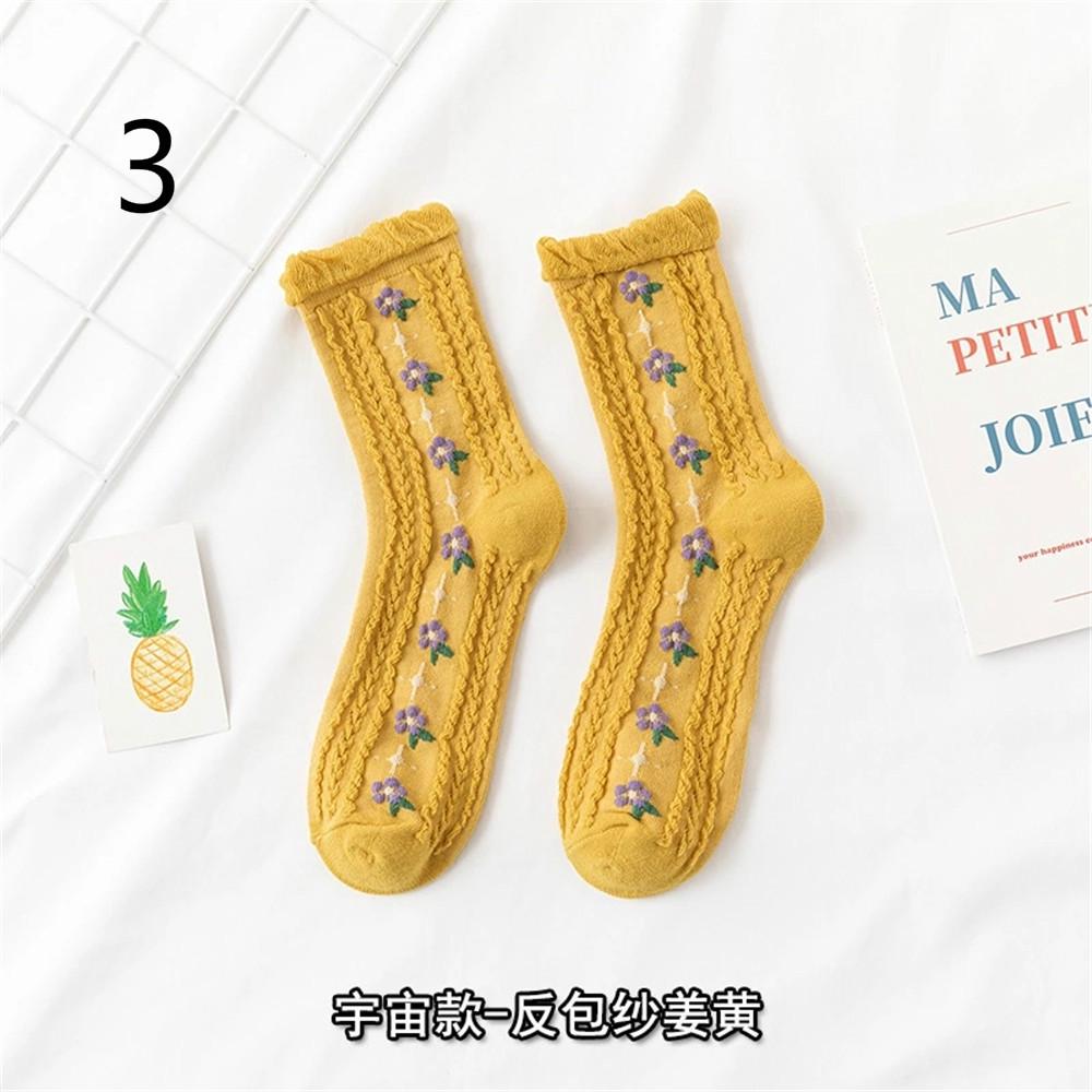 Vớ Cotton In Họa Tiết Hoa Đáng Yêu Cho Nữ