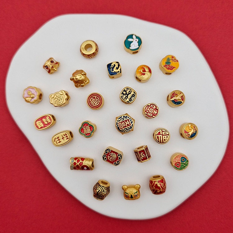 Hạt Cườm Đồng Dày Ba Lớp Chống Dị Ứng [Seckill] [4mm] Seiko Burnt