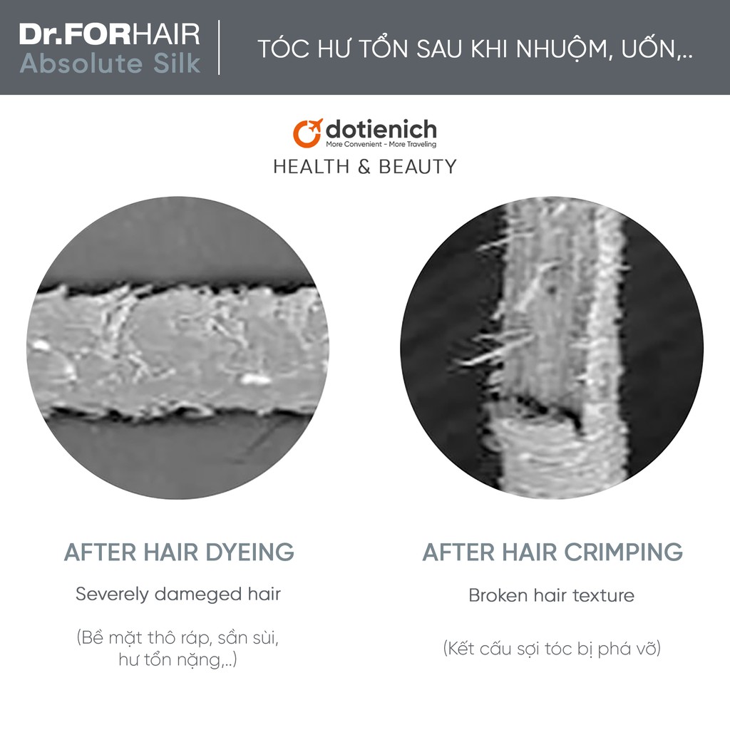 Dầu xả tóc phục hồi hư tổn Dr.FORHAIR giữ màu tóc nhuộm Dr For Hair Absolute Silk Treatment
