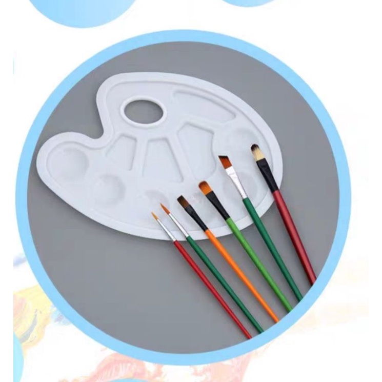 Bảng pha màu kèm 6 cọ vẽ giá rẻ