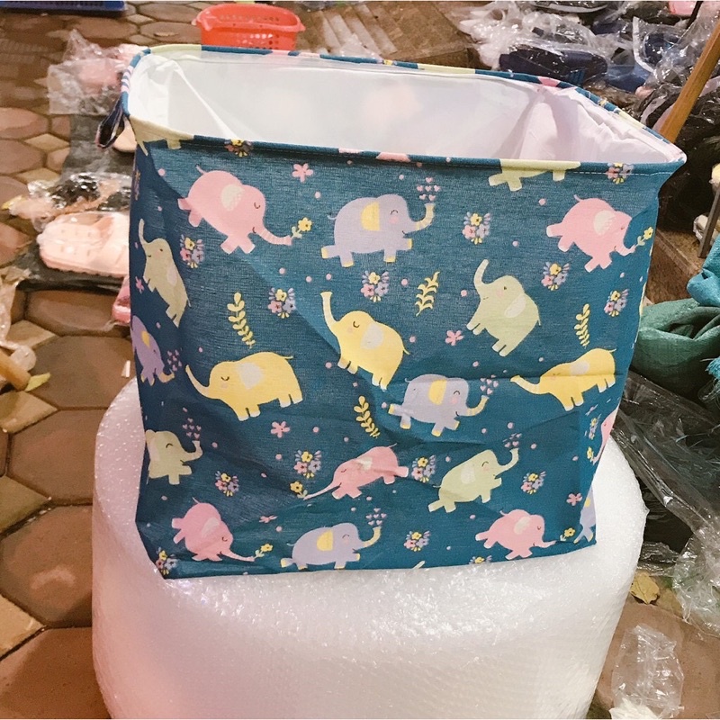 Giỏ đựng quần áo bằng vải cỡ lớn 100 lít - túi đựng chăn màn đa năng