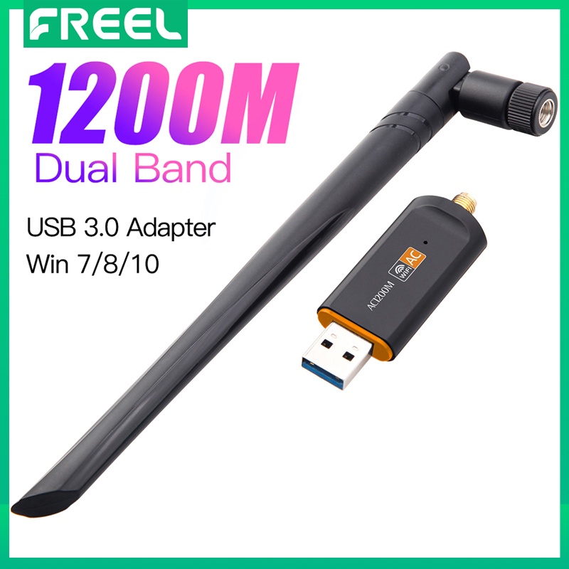 Usb Thu Sóng Wifi Không Dây 2.4G 5G 1200Mbps Hai Băng Tần Kép Usb 3.0 Lan Ethernet 1200M