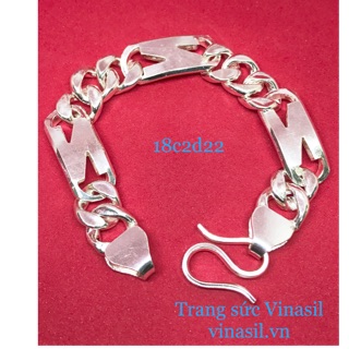 Lắc tay bạc nam 18 chỉ 2