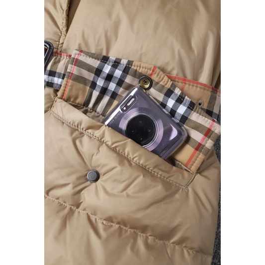 Áo khoác phao gile nữ thắt eo thương hiệu Burberry BBR cao cấp