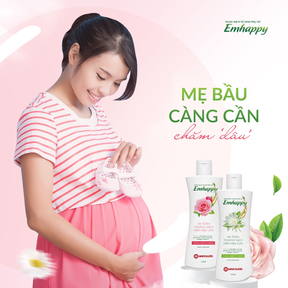 Dung dịch vệ sinh phụ nữ EMHAPPY 120ml - Nam Dược [emhapy, em happy]