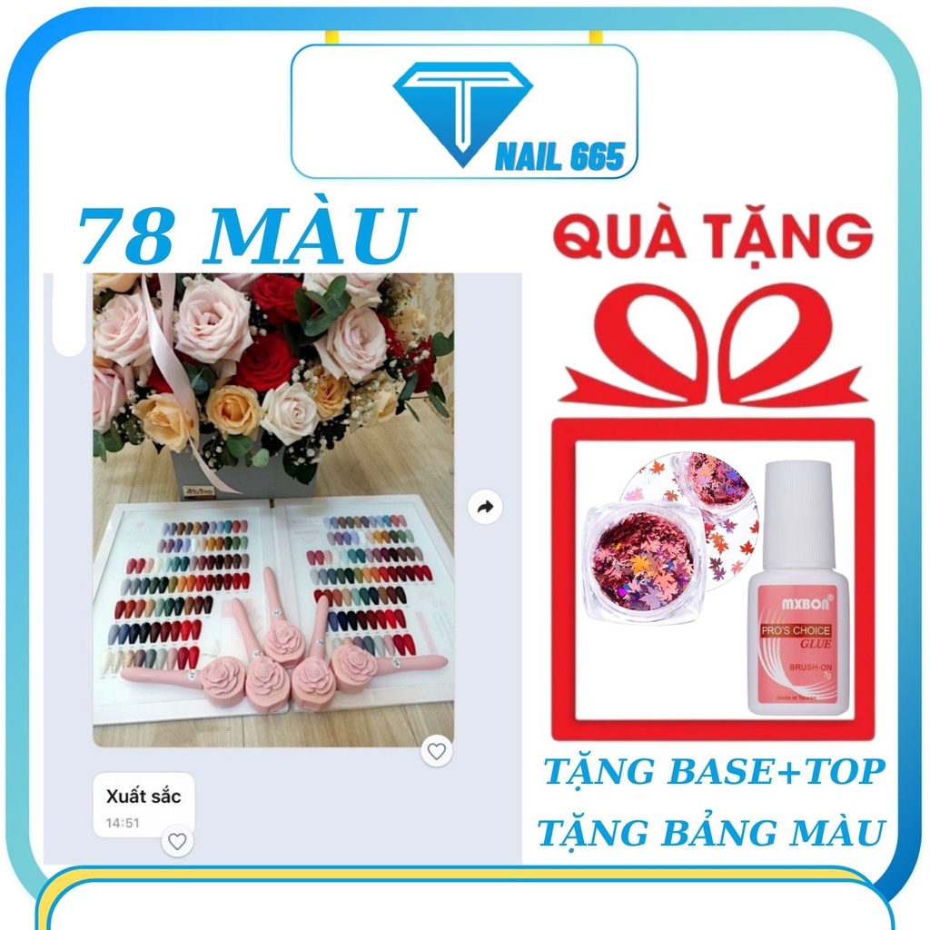 Sơn gel móng tay MIHAN sét 78 màu  bóng đẹp , Sơn móng tay màu đẹp chất lượng