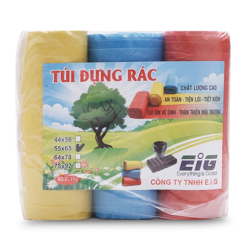 túi rác tự phân hủy size trung (55x65) 3 màu