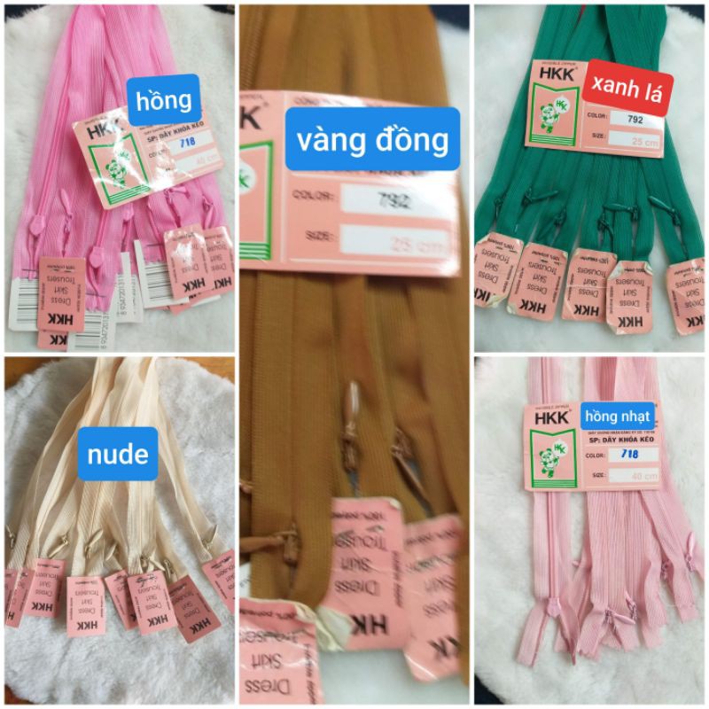 2 sợi dây kéo giọt nước 25cm HKK