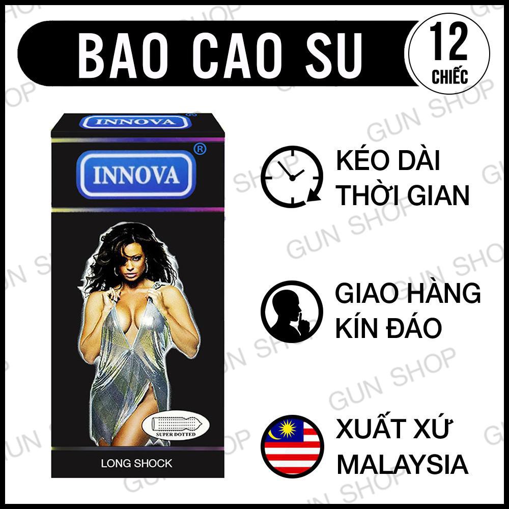 [KM] [Tiết Kiệm] Bộ 2 hộp bao cao su Innova vàng và Innova đen, hộp 12 cái